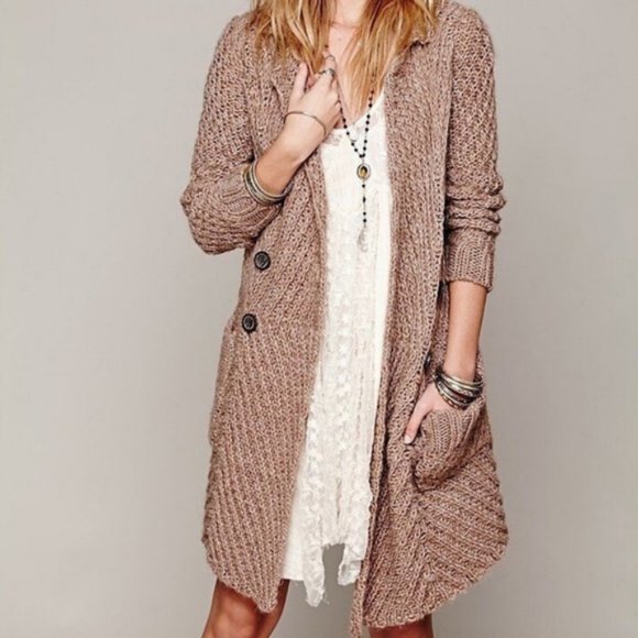 Free People Sweaters - Free People 'Buttermilk Biscuits' Chunky Cardigan